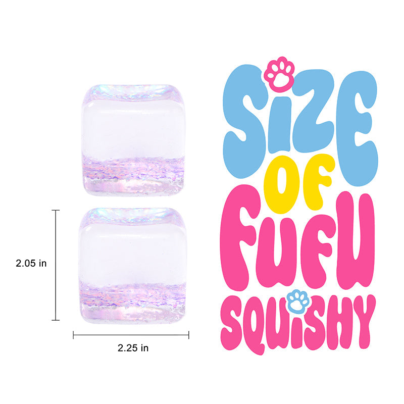 Purple Glow-in-Dark Ice Cube Taba Squishy