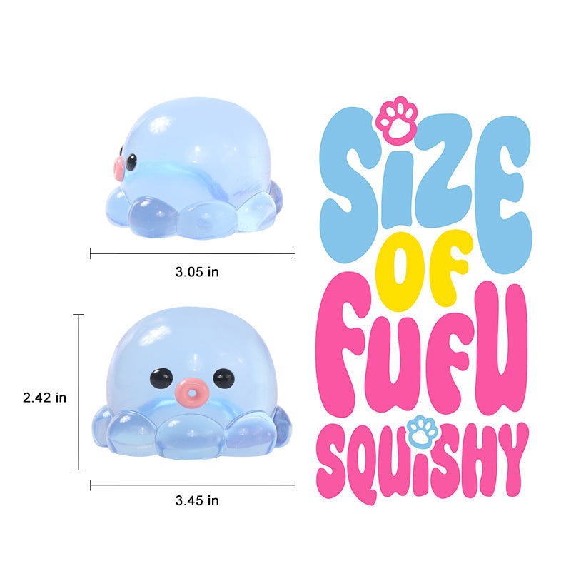 Crystal Blue Octopus Taba Squishy