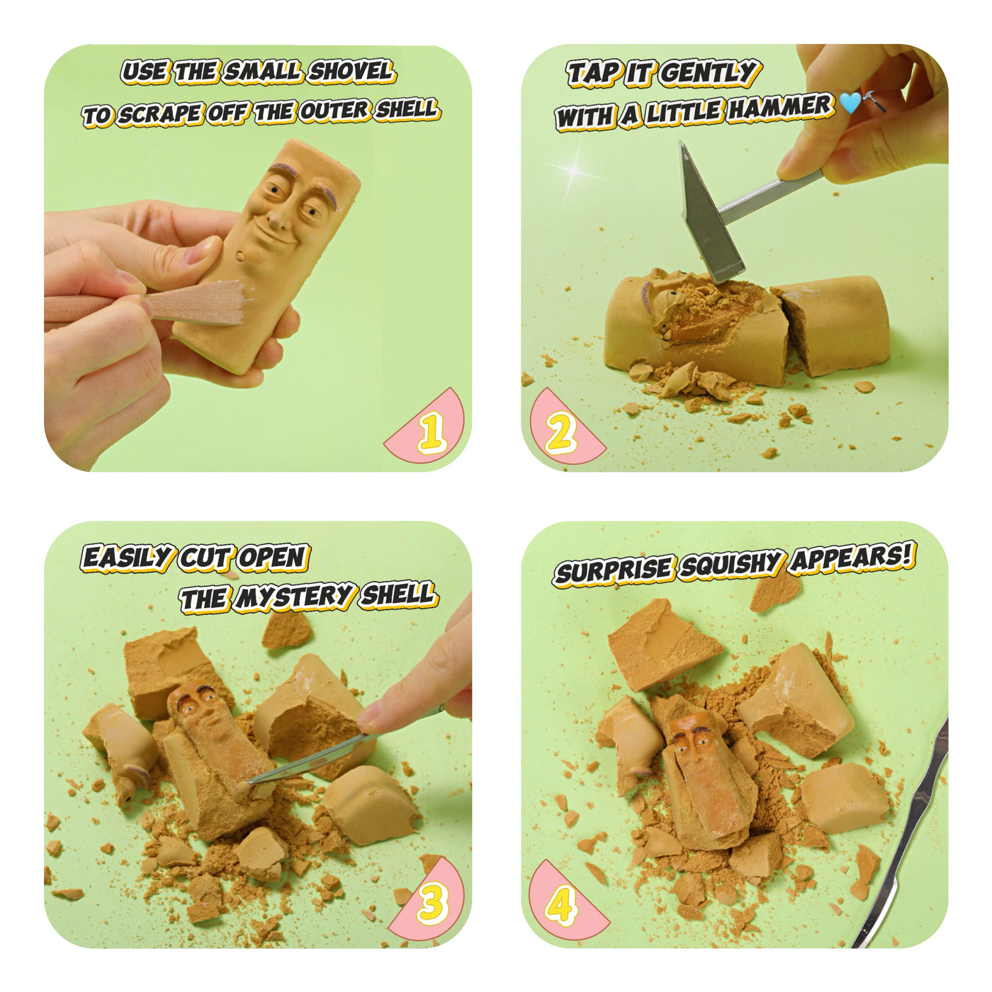 FUFUSQUISHY Tung Tung Sahur Squishy Dig Kit
