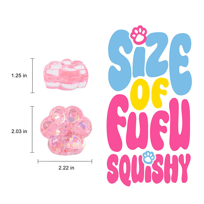 Pink Sparkling Paw Taba Squishy