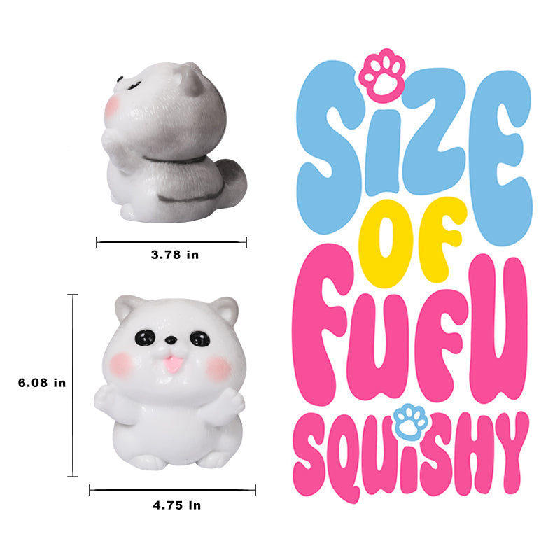 FUFUSQUISHY 1000g Kawaii Puffy Hamster Taba Squishy