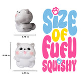 FUFUSQUISHY 1000g Kawaii Puffy Hamster Taba Squishy