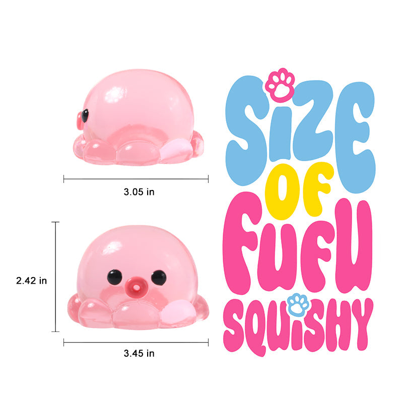 Crystal Pink Octopus Taba Squishy