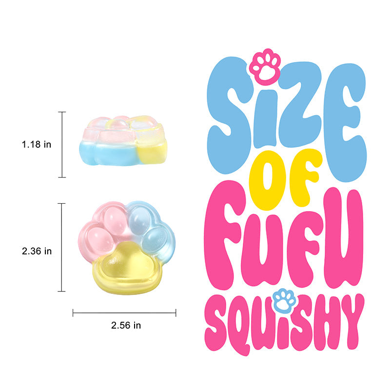 Rainbow Crystal Cat Paw Taba Squishy