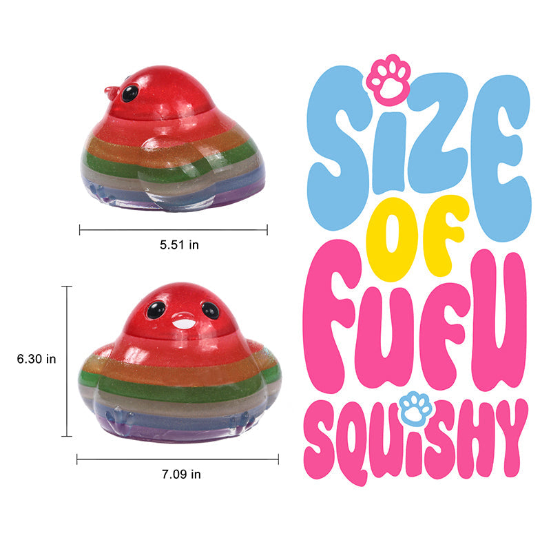 2100g Giant Crystal Rainbow Chicken Taba Squishy