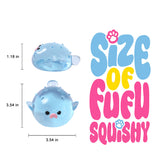 120g Crystal Blue Pufferfish Taba Squishy