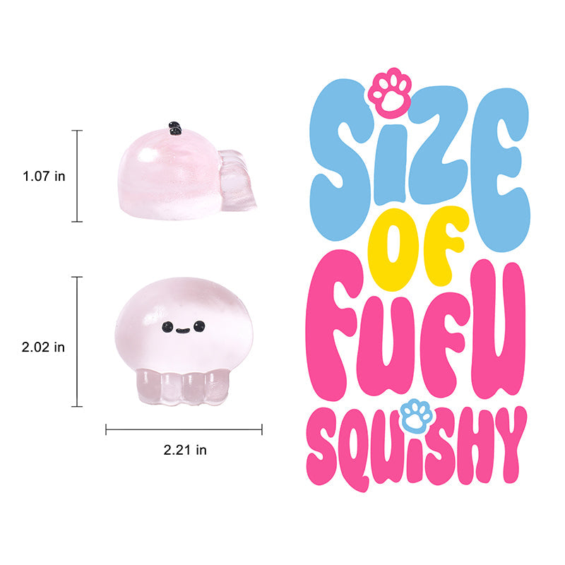 Crystal Pink Jellyfish Taba Squishy