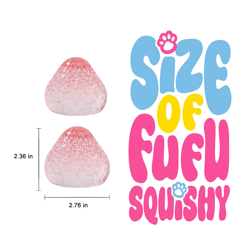 130g Crystal Strawberry with Starry Red Sparkle Taba Squishy