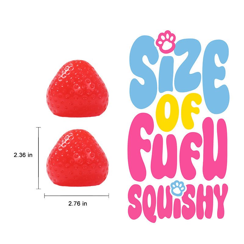 130g Crystal Sparkling Red Strawberry Taba Squishy