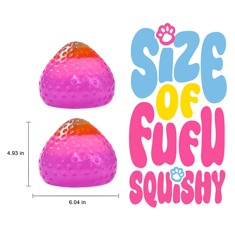 2100g Crystal Purple Rainbow Strawberry Taba Squishy