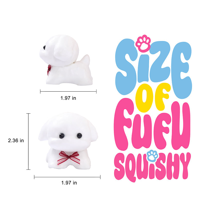 White Lovely Puppy Taba Squishy