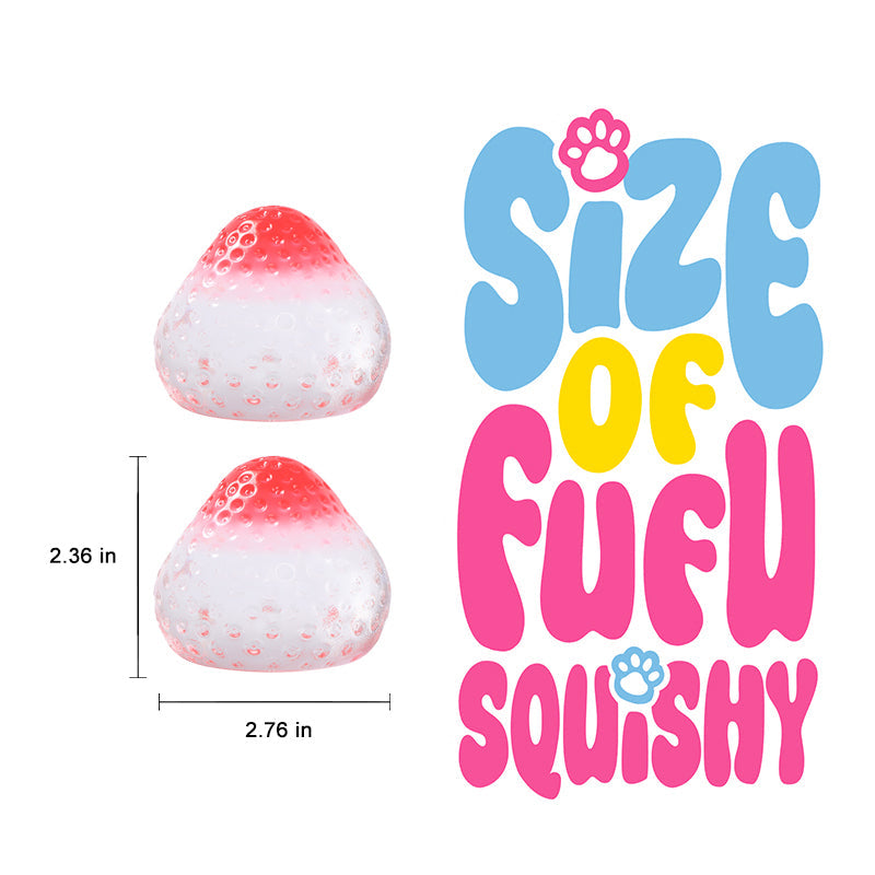 130g Red-Topped Transparent Strawberry Taba Squishy
