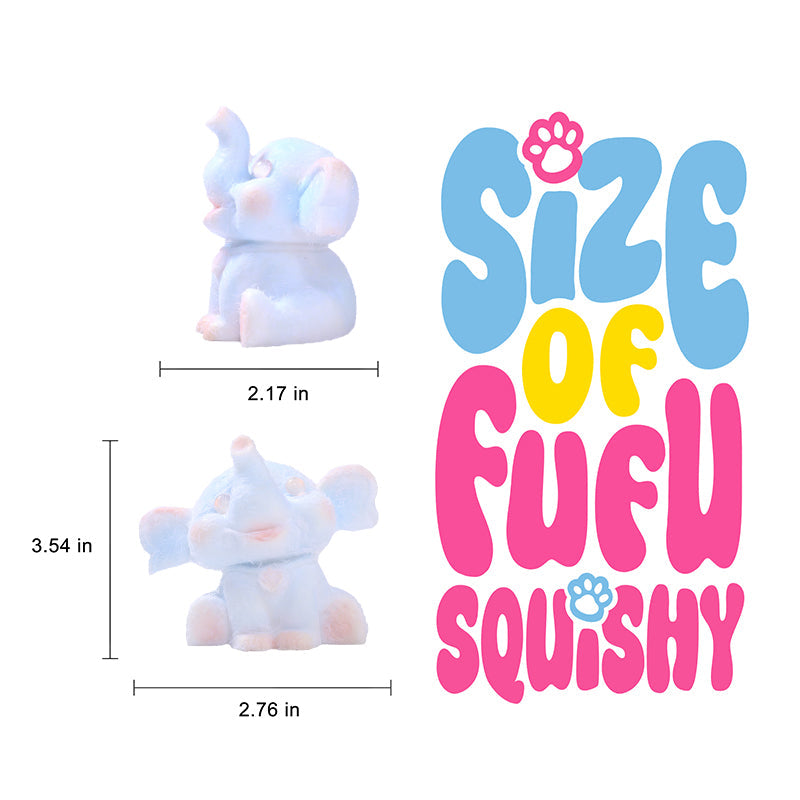 Blue and Pink Large Elephant Squishy