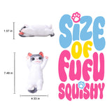 Gray Cheer Kitty Taba Squishy