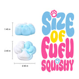 White&Blue Pastel Two-Tone Cat Paw Taba Squishy