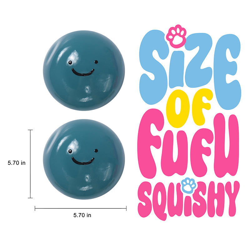 1600g Crystal Teal Smile Ball Taba Squishy
