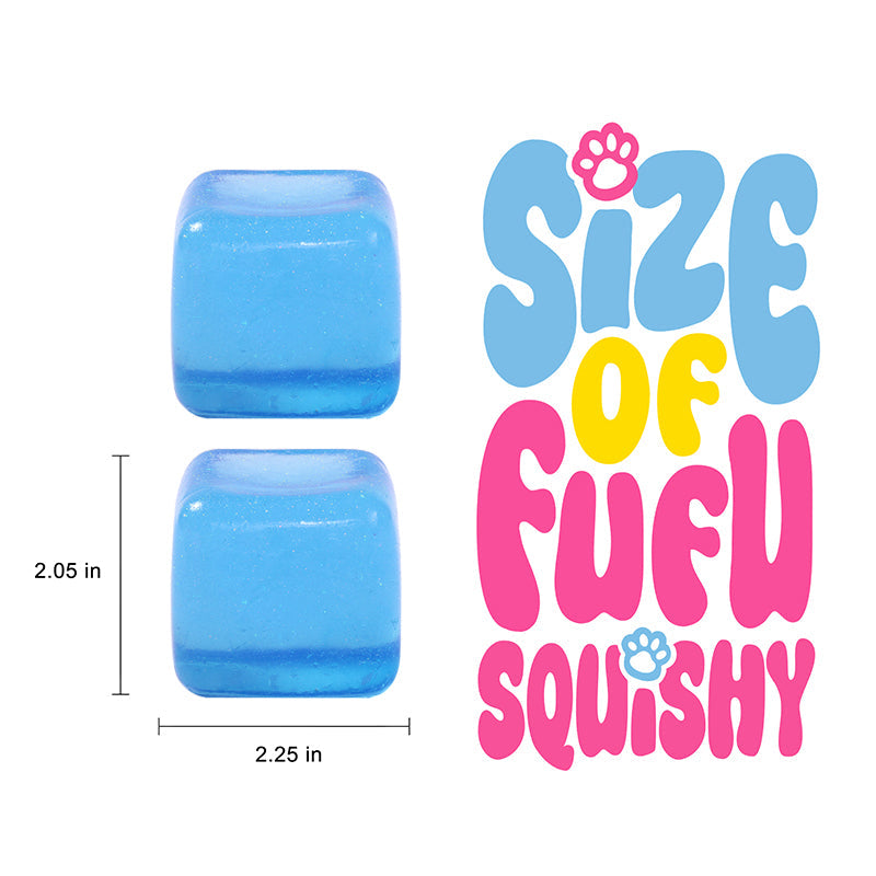 170g Crystal Sparkling Deep Blue Ice Cube Taba Squishy