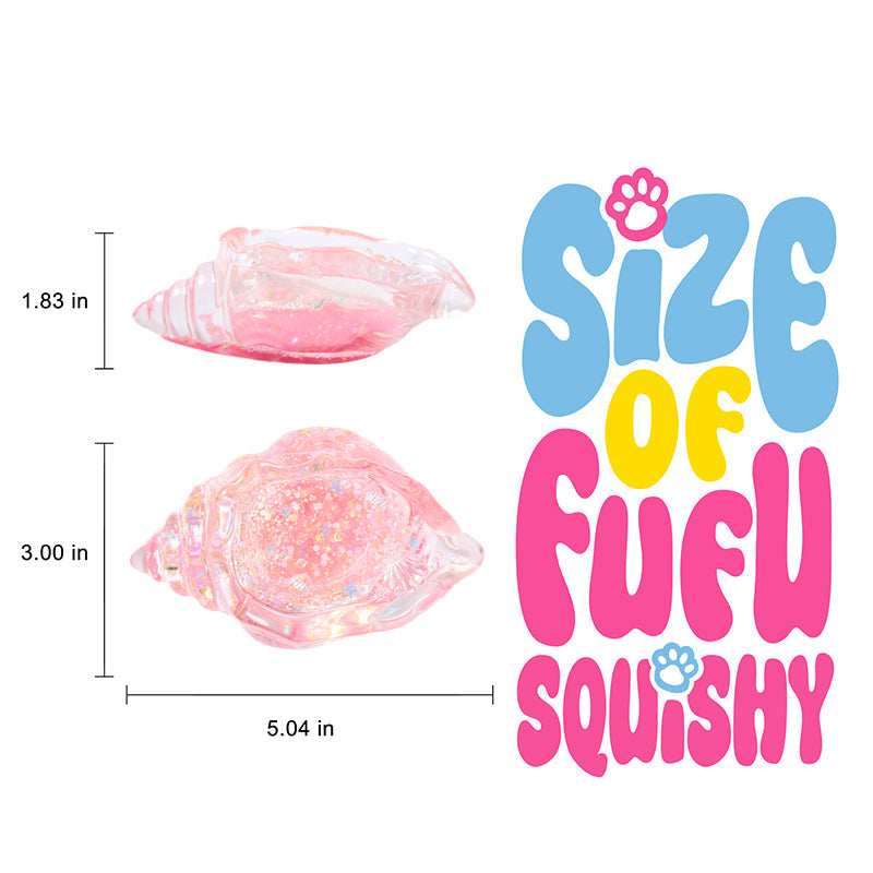 Crystal Pink Conch Taba Squishy