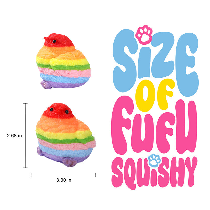130g Rainbow Chicken Taba Squishy