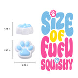 80g White-based Blue Cat Paw Taba Squishy