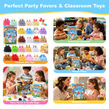 FUFUSQUISHY 24PCS Hamster Squishies Pop Box, Keychain Set, Individually Wrapped Balls,  Classroom Prizes and Party Favors