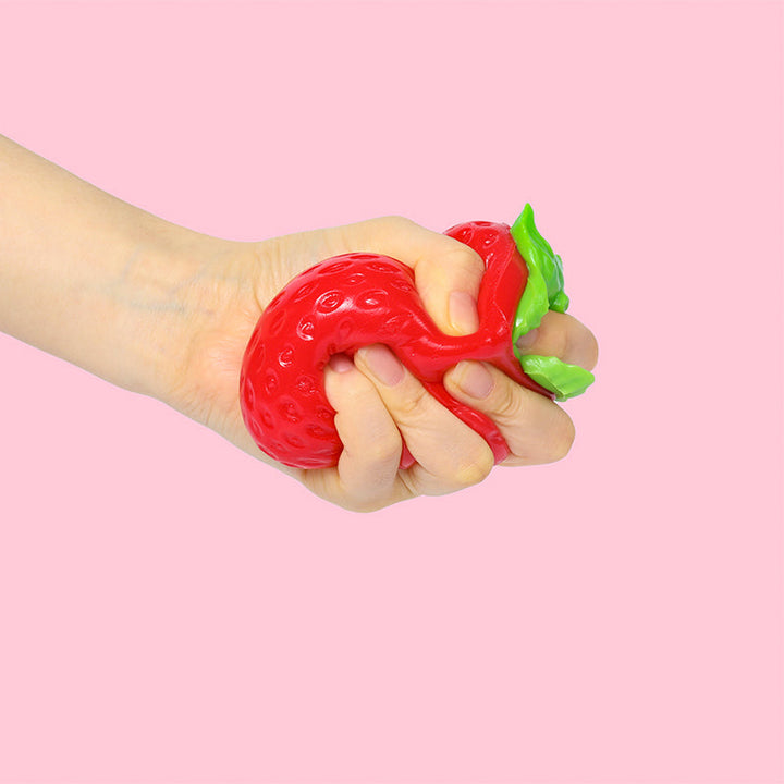 150g Red Strawberry with Leaves Taba Squishy