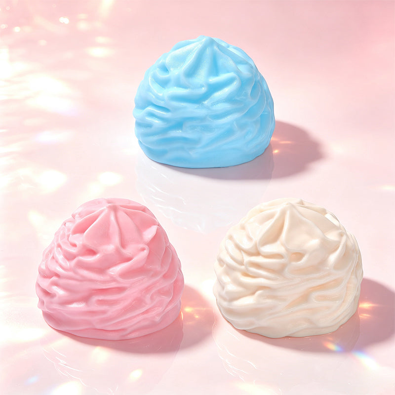 FUFUSQUISHY Pink Cream Roll Squishy Fidget Toy Stress Ball