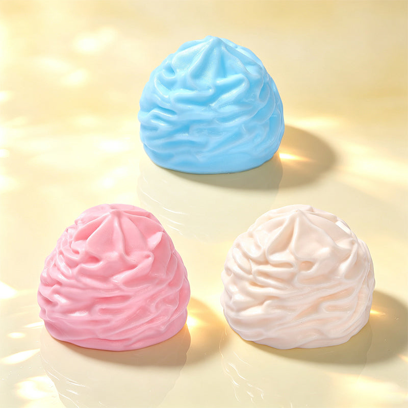 FUFUSQUISHY White Cream Roll Squishy Fidget Toy Stress Ball
