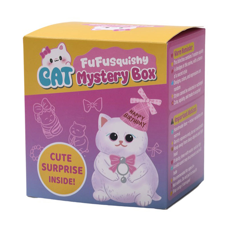 FUFUSQUISHY Cat Series Blind Box, FUFU SQUISHY Handmade Kawaii Cat Squishy Toys, Soft Sensory Fidget Toys, Cute Collectible Stress Relief Toys for Kids, Party Favors & Birthday Gifts