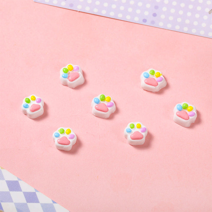 7Pcs Rainbow Pink Tiny Cat's Paw Squishy