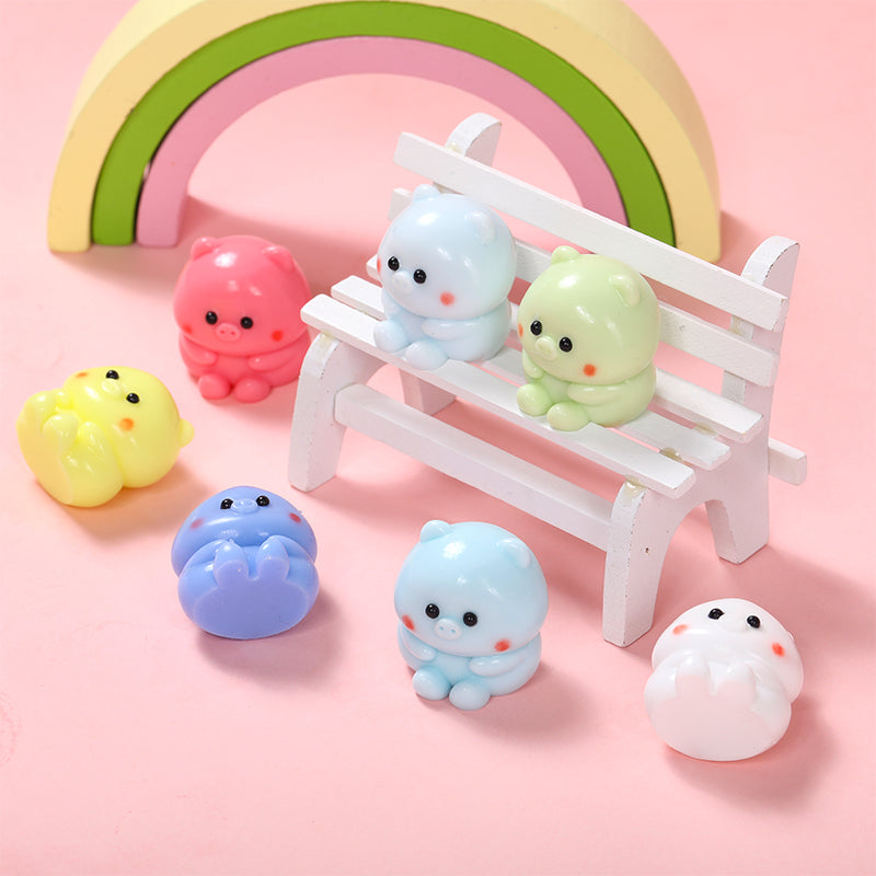 7PC Mini Pig Taba Squishy