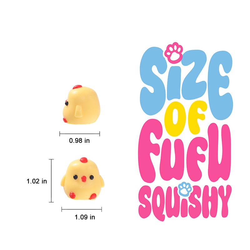 7pc Mini Rainbow Chicken Taba Squishy