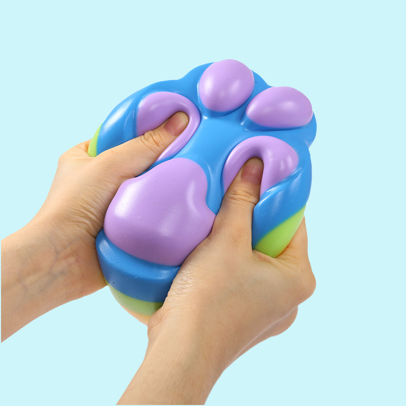 800g Super Large Rainbow Gradient Layered Cat Paw Squishy