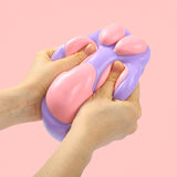 800g Super Large Purple Based Pink Cat Paw Taba Squishy