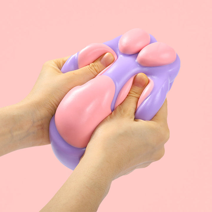 800g Super Large Purple Based Pink Cat Paw Taba Squishy