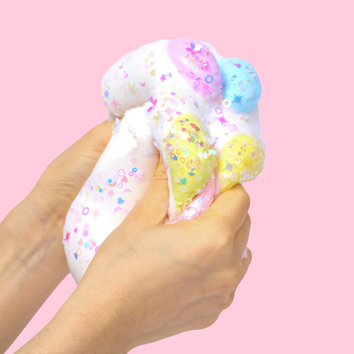 800g Super Large Rainbow Color Cat Paw Taba Squishy