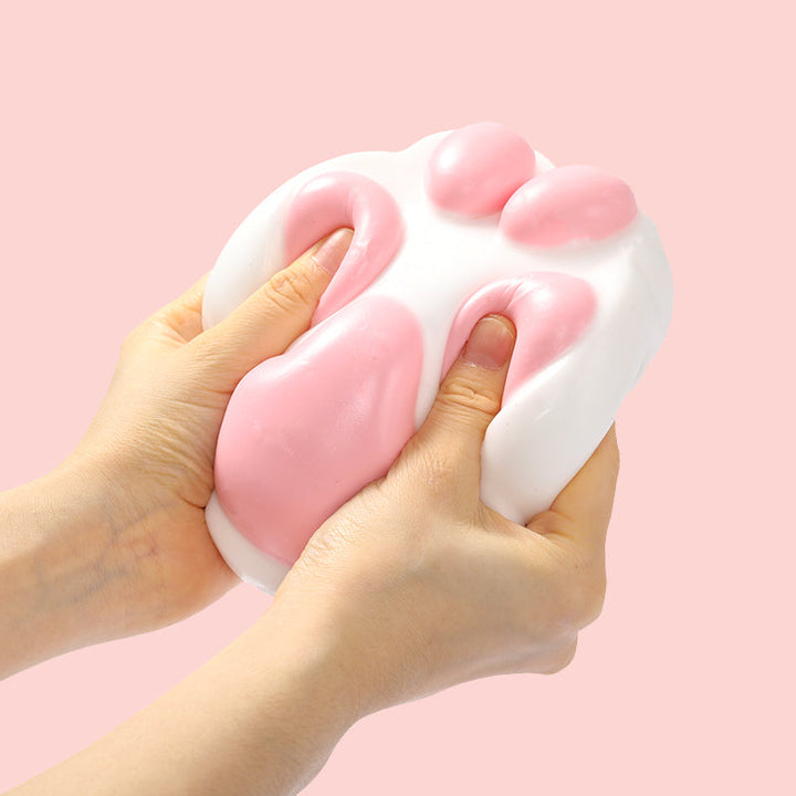 800g Super Large White Based Pink Paw Taba Squishy