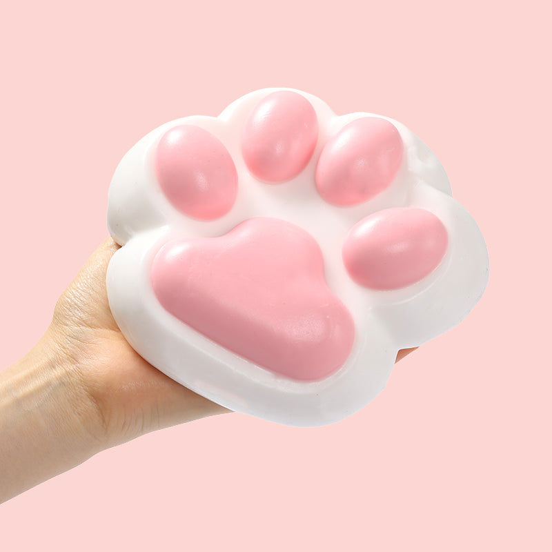 800g Super Large White Based Pink Paw Taba Squishy