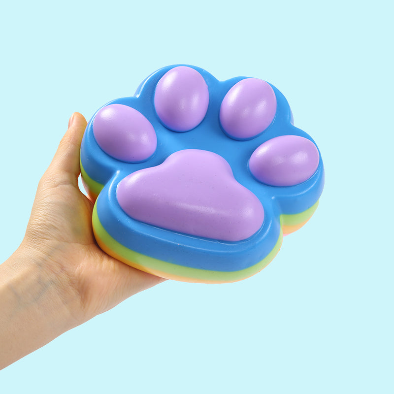 800g Super Large Rainbow Gradient Layered Cat Paw Squishy