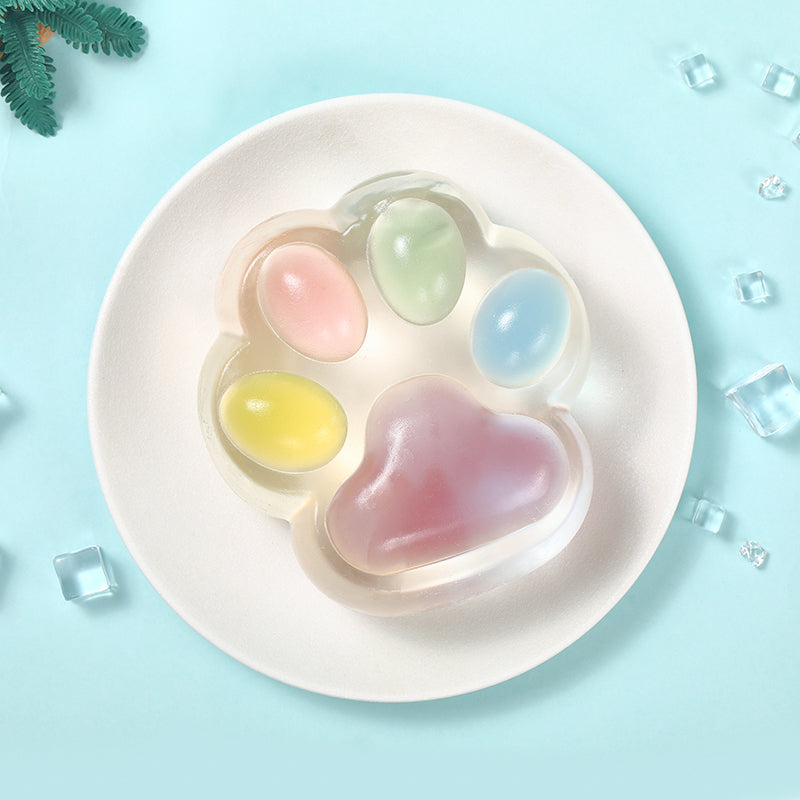 800g Super Rainbow Crystal Cat Paw Taba Squishy
