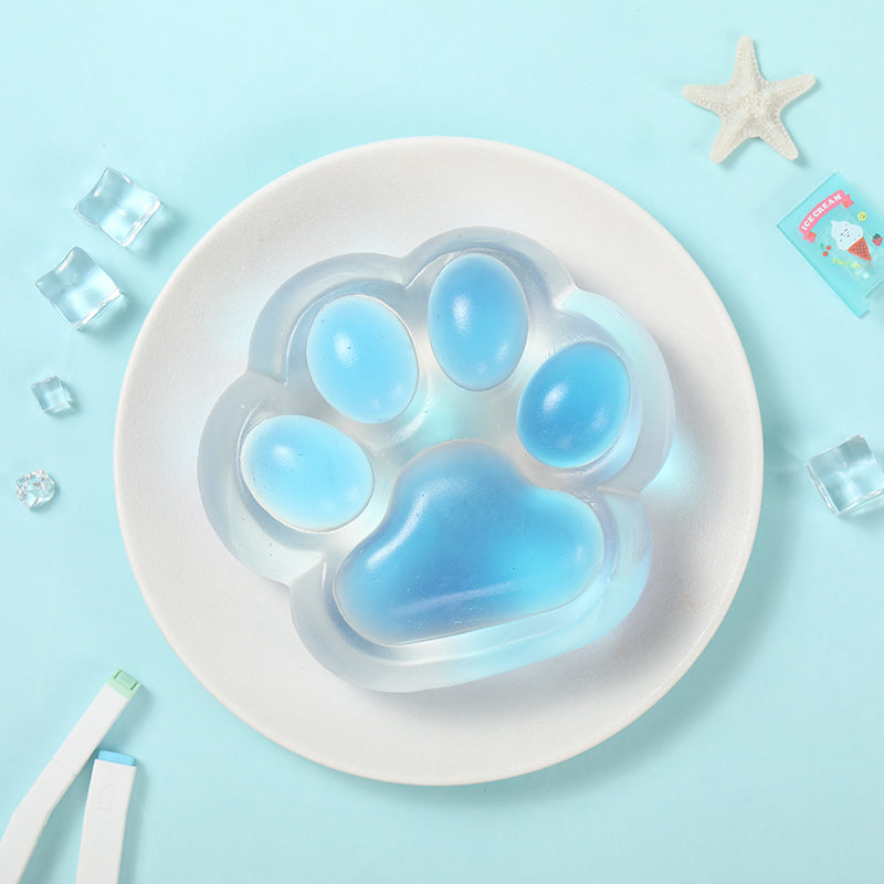800g Super Transparent Blue Cat Paw Taba Squishy