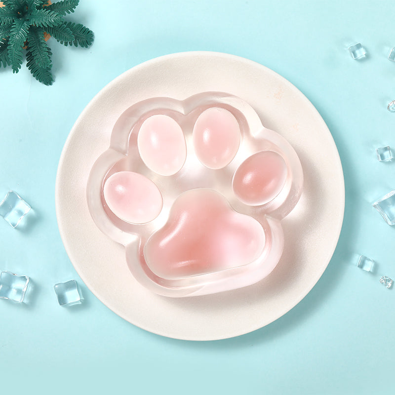 800g Super Transparent Pink Cat Paw Taba Squishy