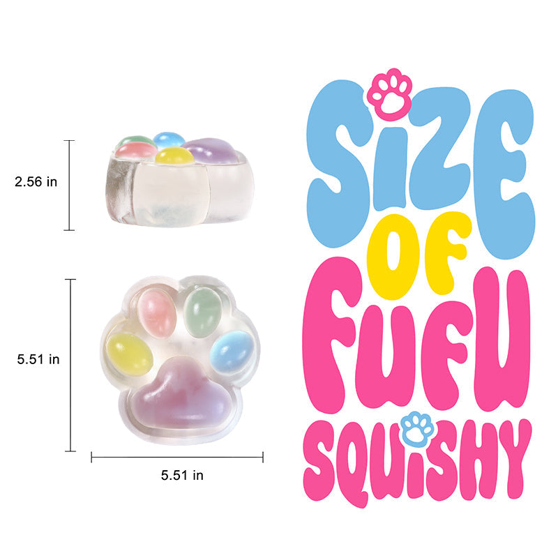 800g Super Rainbow Crystal Cat Paw Taba Squishy