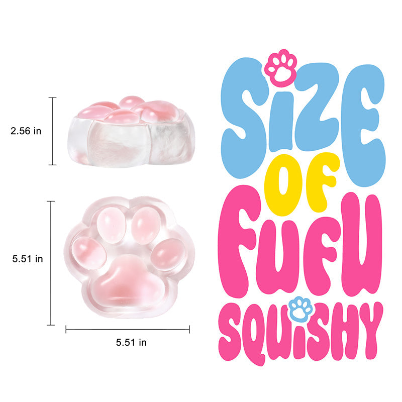 800g Super Transparent Pink Cat Paw Taba Squishy