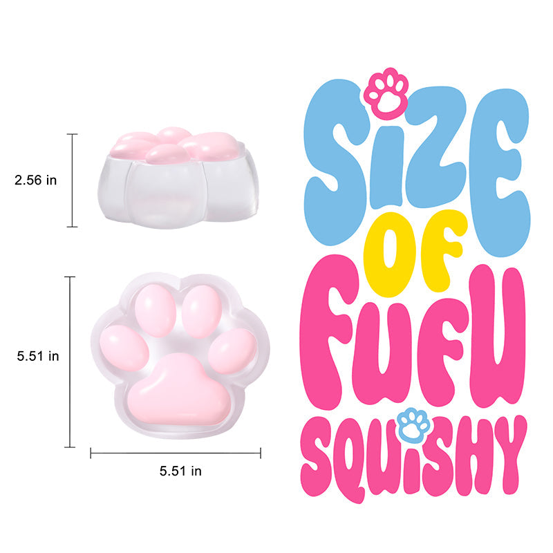800g Super Crystal Based Pink Cat Paw Taba Squishy