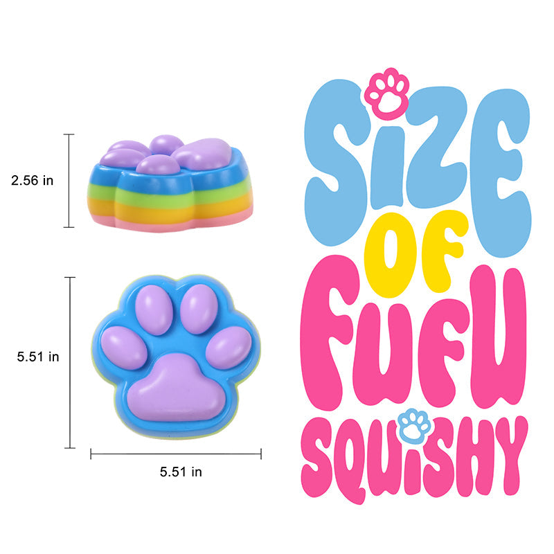 800g Super Large Rainbow Gradient Layered Cat Paw Squishy