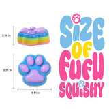 800g Super Large Rainbow Gradient Layered Cat Paw Squishy