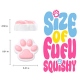 800g Super Large White Based Pink Paw Taba Squishy