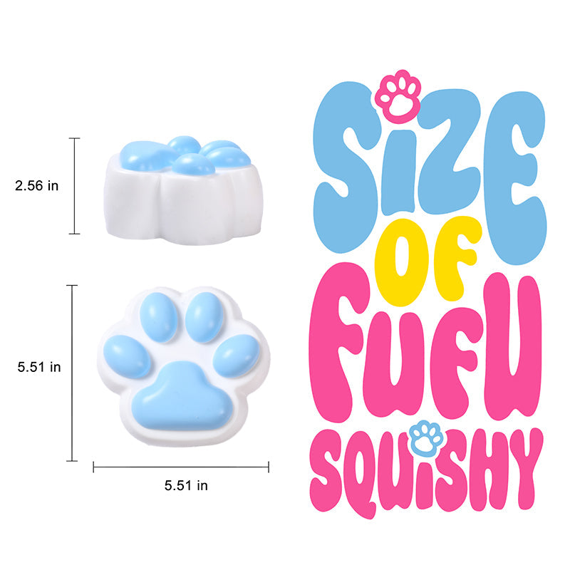 800g Super Large White Based Blue Paw Taba Squishy