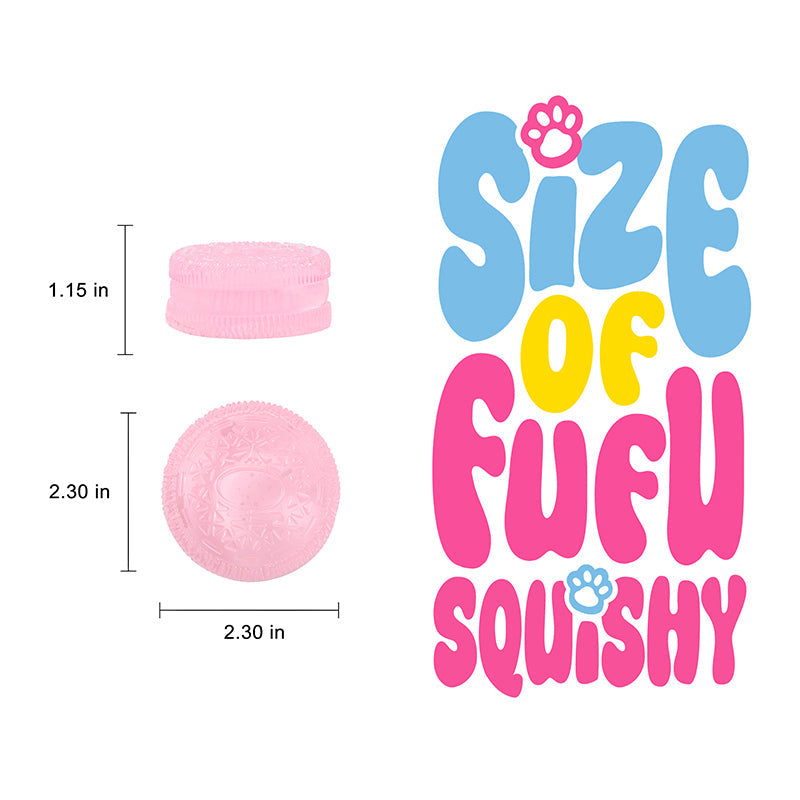 80g Crystal Pink Cookie Taba Squishy